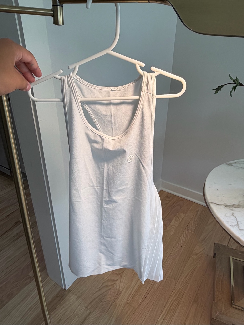 lululemon athletica White Scoop Neck Tank Top